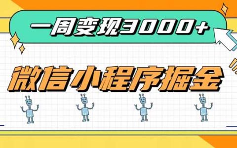 一周300步骤0+的微信小程序副业，流量主+会员付费等四种变现方式稳定增收
