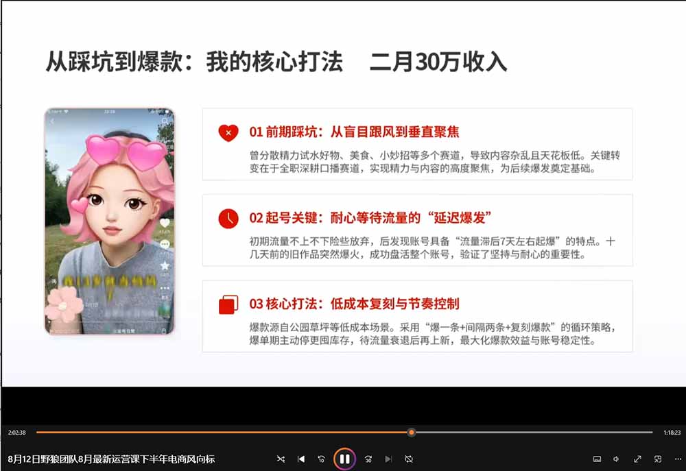2026新版AI短视频带货实战课：抖音快手视频号多平台运营+AI短剧数字人直播投流