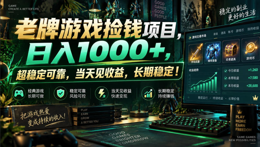CS2皮肤自动扫货G机副业，自动化打金变现千元，零基础可操作