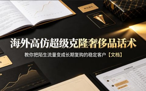 海外高仿超级克隆奢侈品话术：私域截流与复购转化实战课程
