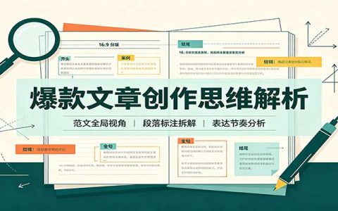 15天爆文拆解写作实战训练营：系统思维+拆文实操，提升自媒体文案能力