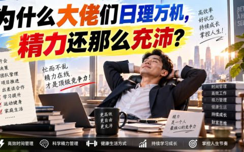 2026 大佬精力管理秘诀：日理万机不累的底层逻辑