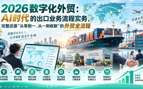 2026数字化外贸全流程：AI选品报价与信用证审单实务