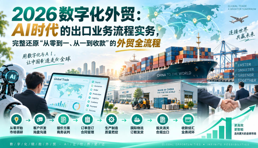 2026数字化外贸全流程：AI选品报价与信用证审单实务