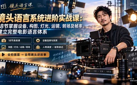 镜头语言系统课：18节掌握设备构图灯光运镜转场帧率