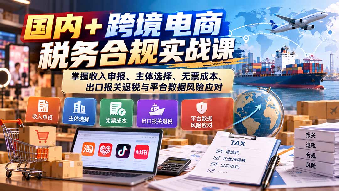 国内+跨境电商税务合规实战：收入申报、主体选择与出口退税风险应对