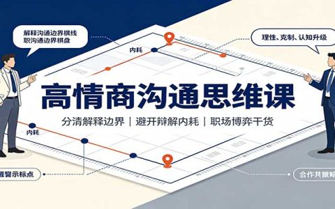 高情商沟通课：解释边界思维，3个法则过滤无效辩解，职场批评应对与内耗自救指南