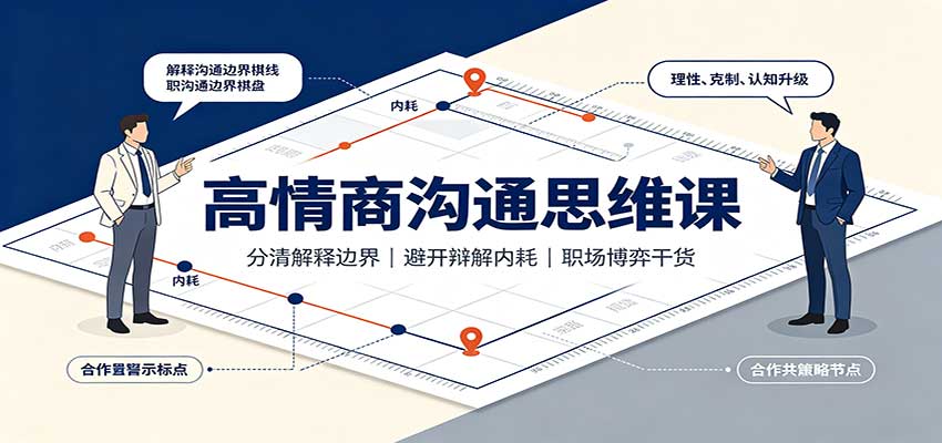 高情商沟通课：解释边界思维，3个法则过滤无效辩解，职场批评应对与内耗自救指南