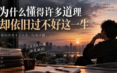 为什么懂得许多道理却依旧过不好这一生？知识不等于行动力