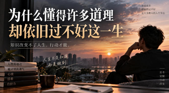 为什么懂得许多道理却依旧过不好这一生?知识不等于行动力 为什么懂得许多道理却依旧过不好这一生?知识不等于行动力