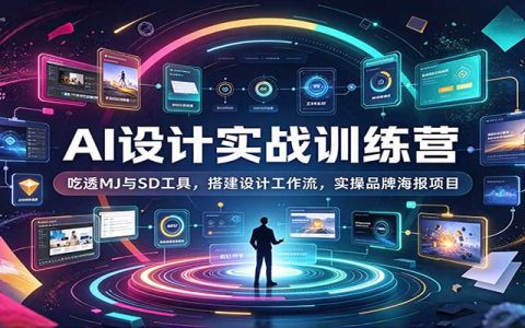 AI设计实战训练营：吃透MJ+SD工作流，实操品牌海报与LOGO