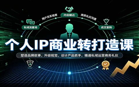个人IP商业打造课：品牌故事+视觉升级+私域运营全链路