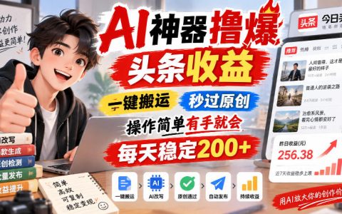AI一键改写爆款图文过原创，头条百家号小红书多账号分发，单人日产出200方法