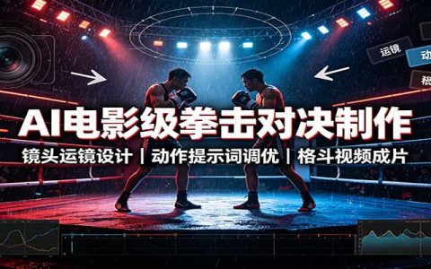 AI拳击对决视频制作教程：运镜光影调优，解决肢体崩坏，电影感格斗短片速成