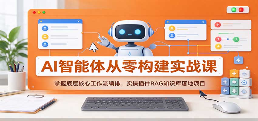 AI智能体从零构建实战：工作流编排+插件+RAG知识库落地