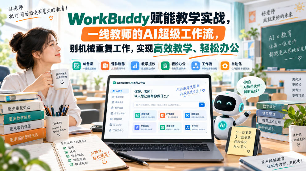 WorkBuddy教师AI实战：备课教案作业批改自动化工作流