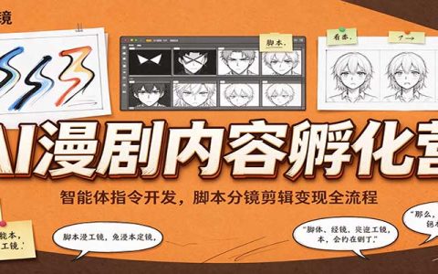 AI漫剧训练营：智能体指令+脚本分镜+剪映变现全流程