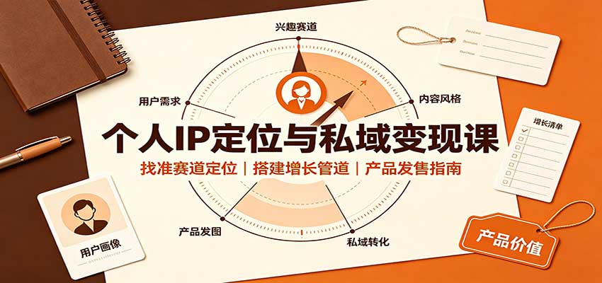 个人IP定位私域变现课:找准赛道定位,搭建增长管道,产品发售指南 个人IP定位私域变现课:找准赛道定位,搭建增长管道,产品发售指南