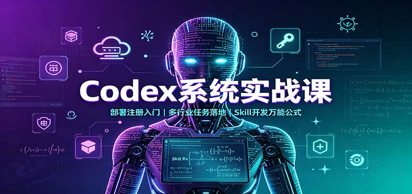 Codex系统实战：从安装注册到多行业落地，Skill开发万能公式