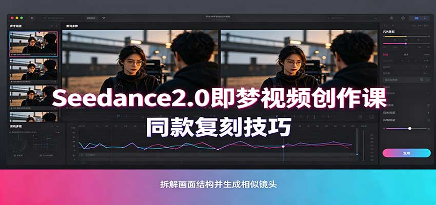 Seedance2.0即梦视频实操课：剧本式制作+同款复刻技巧，多行业商业短视频案例教学