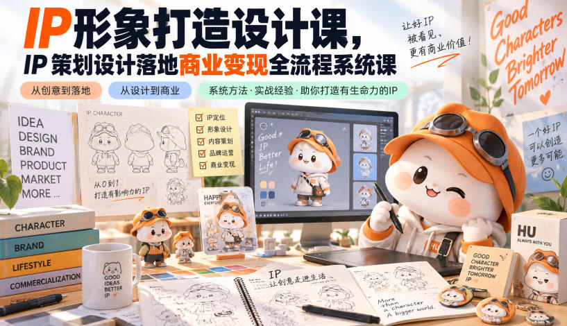 IP形象设计系统课：Midjourney+SD商业变现全流程