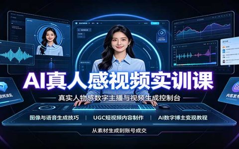 AI真人感视频制作变现课：Nano Banana写实图像与Elevenlabs语音实操