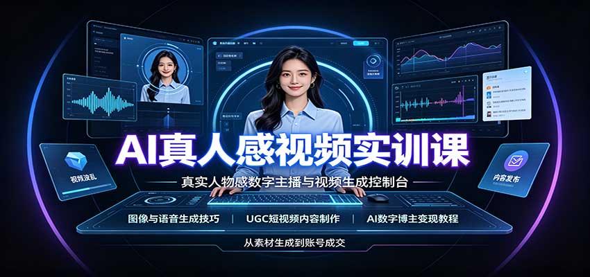AI真人感视频制作变现课：Nano Banana写实图像与Elevenlabs语音实操