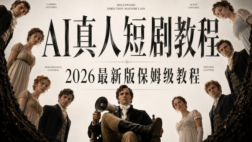 AI短剧制作全流程教程：分镜运镜打光技巧+古风实战，零基础学AI电影级短剧创作