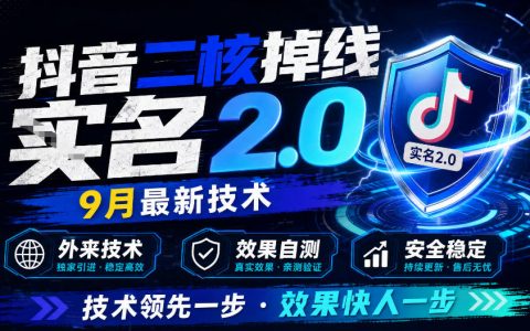 抖音二核掉线十名2.0 9月最新外来技术自测 实操玩法与工具解析