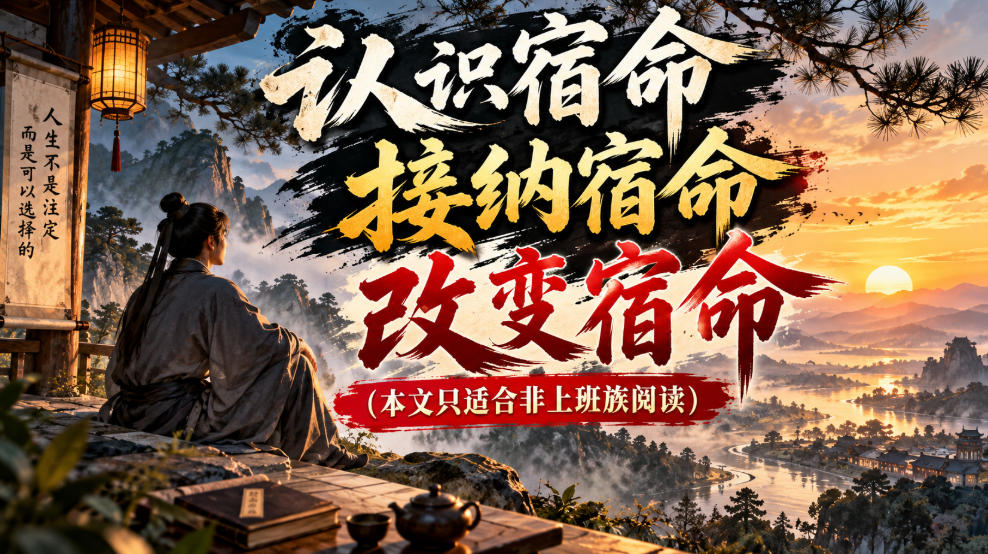 非上班族必读：认识宿命接纳宿命改变宿命，自由职业者老板投资人如何突破人生困局