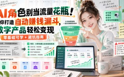 AI角色变现系统：从0打造自动赚钱漏斗，数字产品轻松变现