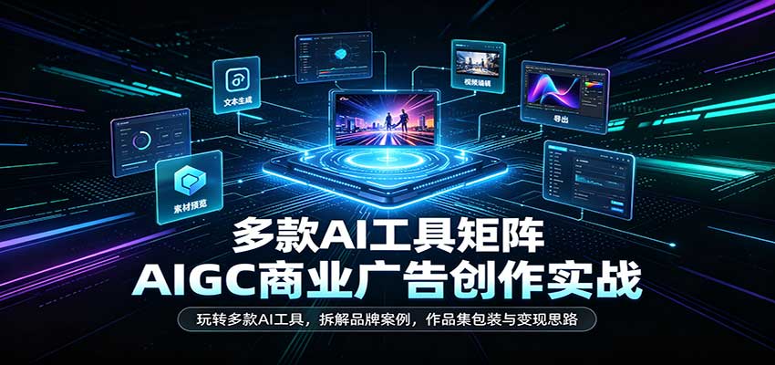 AIGC商业广告实战：豆包即梦可灵AI视频创作与变现作品集