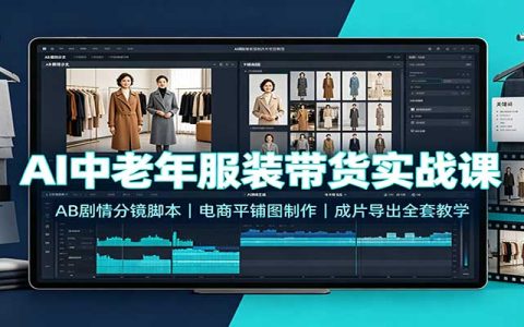 AI中老年服装带货视频教程：AB剧情分镜脚本与电商平铺图制作全攻略