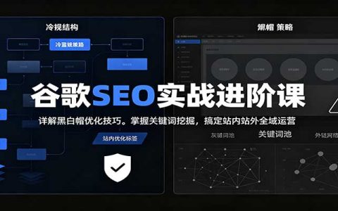 2026谷歌SEO实战课：黑白帽技巧+关键词挖掘+WordPress站内外优化