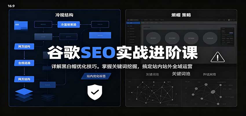 2026谷歌SEO实战课：黑白帽技巧+关键词挖掘+WordPress站内外优化