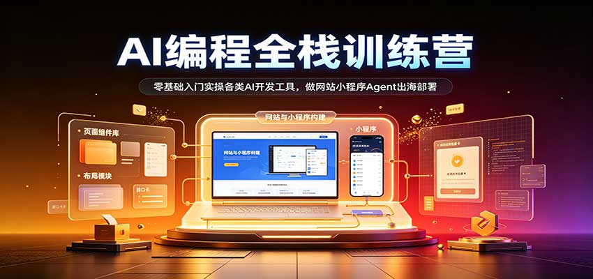 零基础AI编程全栈实战：Cursor+Claude Code开发网站小程序Agent出海部署