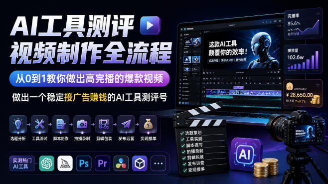 AI工具测评视频制作全流程：Workbuddy+剪映从0到1做高完播爆款视频