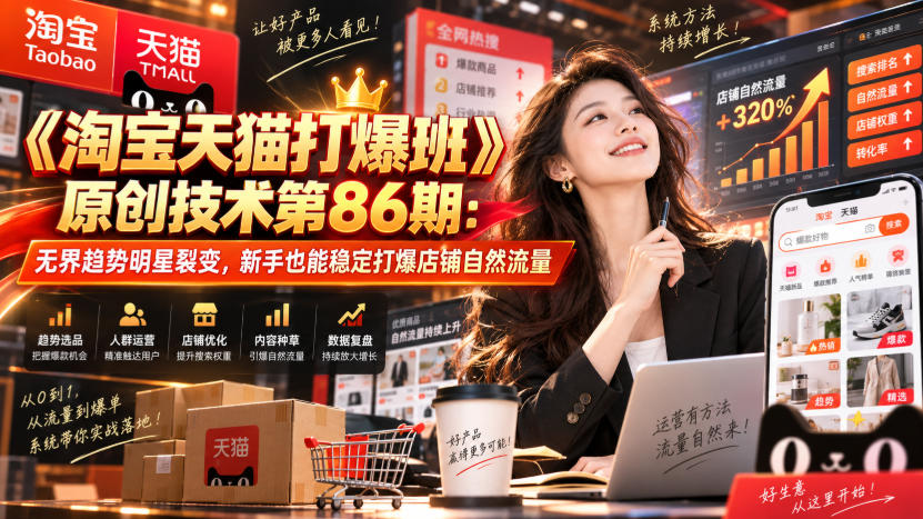 淘宝无界趋势明星裂变实操:3处定词+计划搭建,低PPC拖价打爆自然流量 淘宝无界趋势明星裂变实操:3处定词+计划搭建,低PPC拖价打爆自然流量