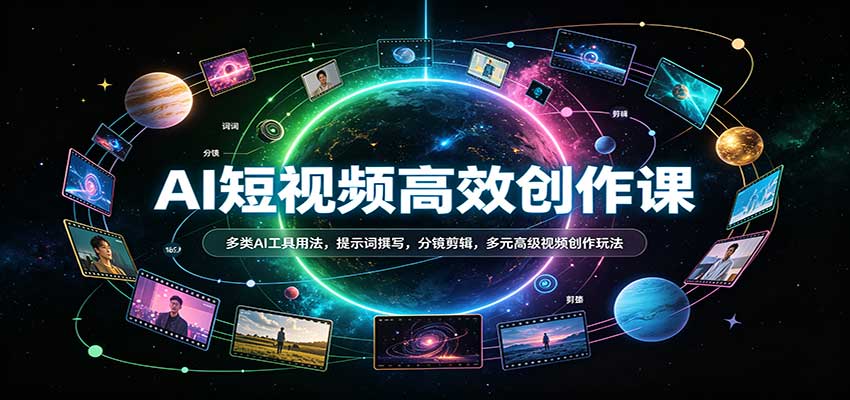AI短视频创作课：豆包DeepSeek即梦提示词分镜剪辑与数字人实战