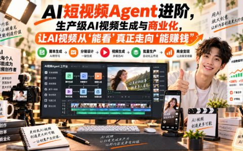 AI短视频Agent进阶：生产级AI视频生成与商业化实战，从能看走向能赚钱