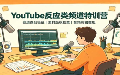 YouTube反应频道变现特训：版权核查与Audacity音频剪辑实操