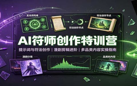 AI符师创作特训营：提示词与Suno音乐，漫剧剪辑与抖音流量实操指南