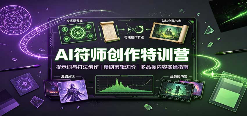 AI符师创作特训营：提示词与Suno音乐，漫剧剪辑与抖音流量实操指南