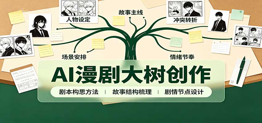 AI漫剧剧本构思教程｜软件插件配置+工具资料包 新手入门