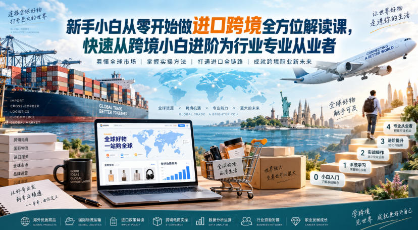 新手小白从零做进口跨境全攻略：1210保税、9610直邮、三单对碰与SBBC分销系统实操详解
