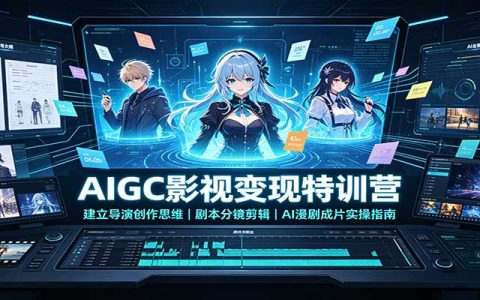 AI漫剧变现特训营：导演思维+分镜剪辑实操，从剧本到成片全流程指南