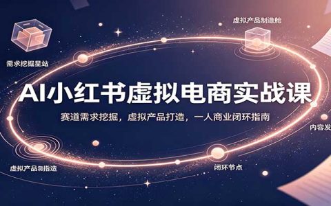 AI小红书虚拟电商实战课：Obsidian知识库搭建与虚拟产品变现指南