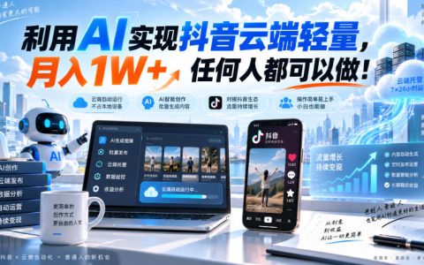 2026 AI抖音抢福袋变现1W+？云端轻量自动化实操指南