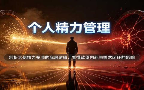 个人精力管理：大佬精力充沛的底层逻辑，看懂欲望内耗与需求闭环