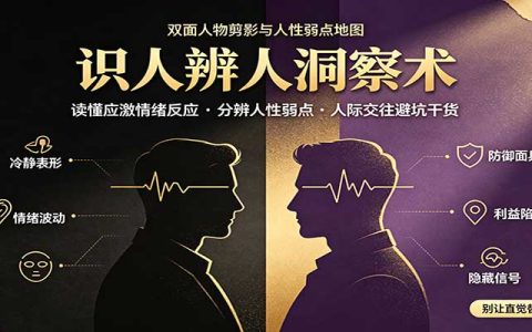 识人辨人终极心法：9个应激瞬间看穿人性弱点，社交避坑必学